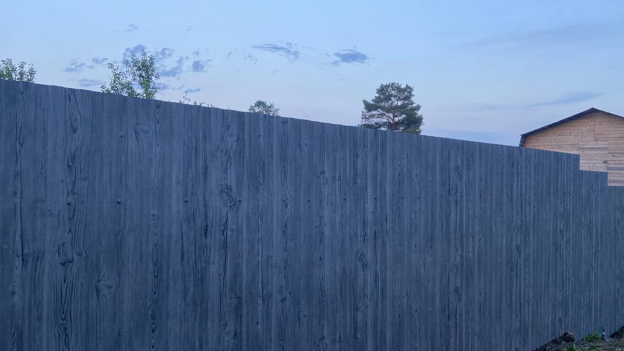 Забор из профнастила НС-10 42м Светлая Береза SteelArt фото 4 в Липецке