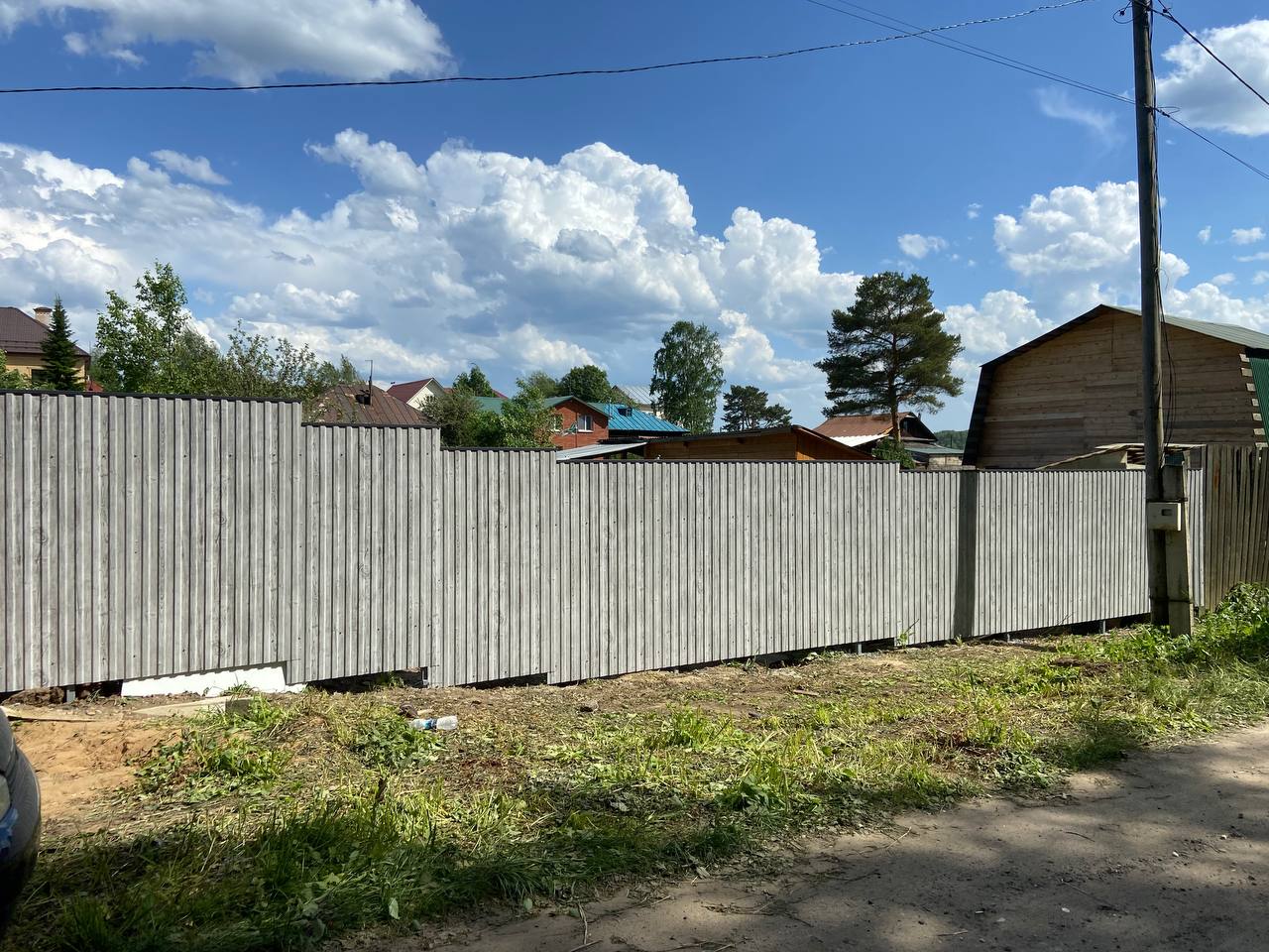 Забор из профнастила НС-10 42м Светлая Береза SteelArt фото 8 в Липецке