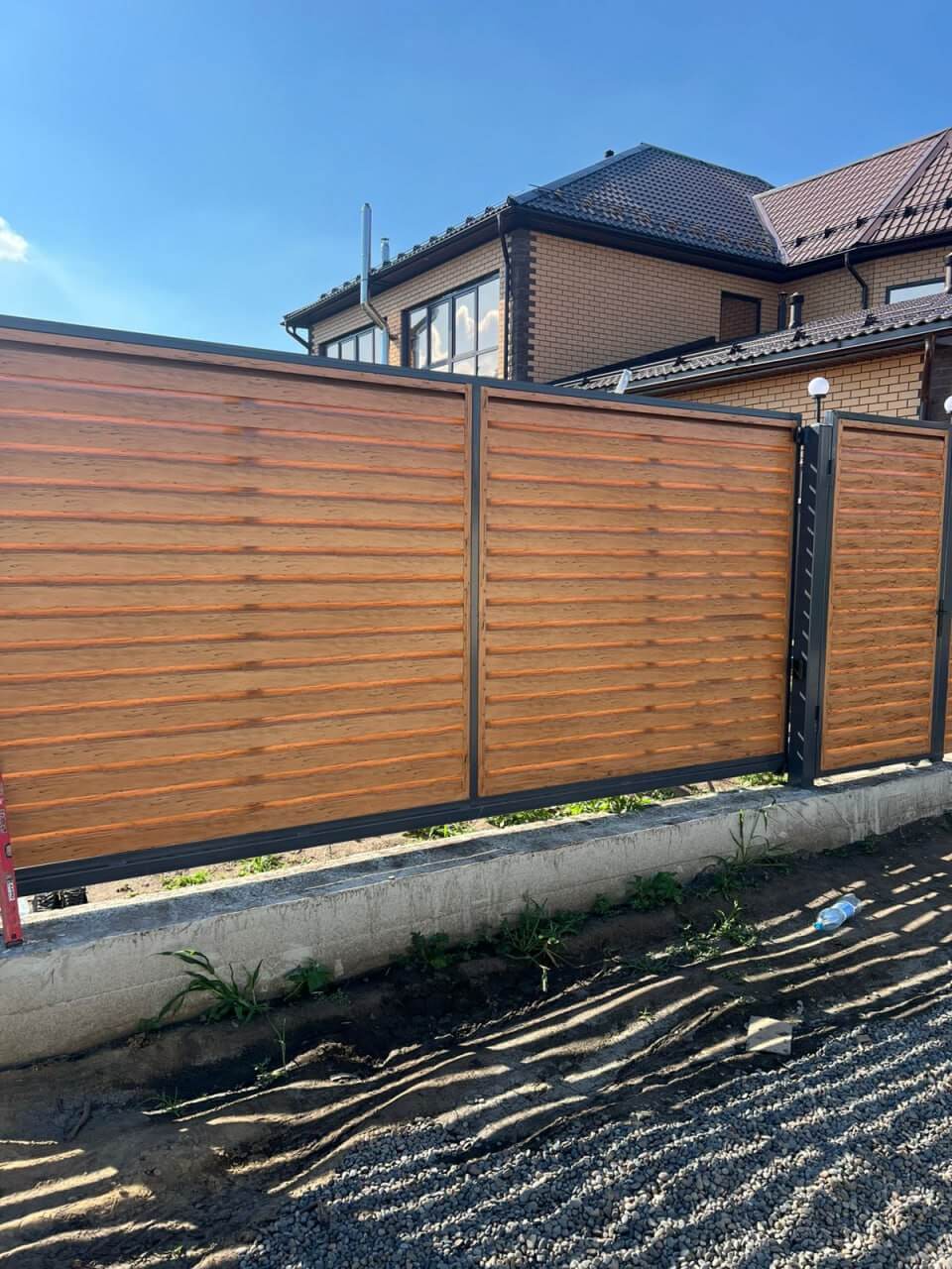 Забор-жалюзи из ламелей Хай-Тек 57м Кипарис 2xPrintech двусторонний фото 3 в Липецке