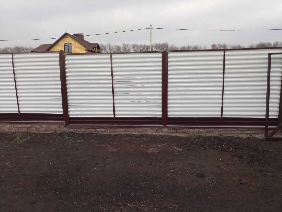 Забор-жалюзи 22м RAL9003/9003 Белый двусторонний фото 1 в Липецке